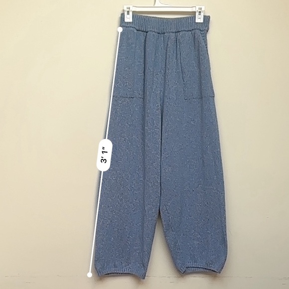 Free People Beach Blue Knit Sweater Pants Size XS - Picture 9 of 11